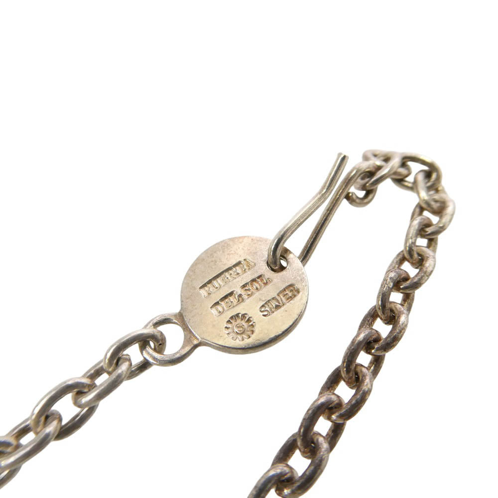 PUERTA DEL SOL プエルタデルソル PE328 ベルトモチーフ ペンダント フックチェーン ネックレス シルバー系【中古】