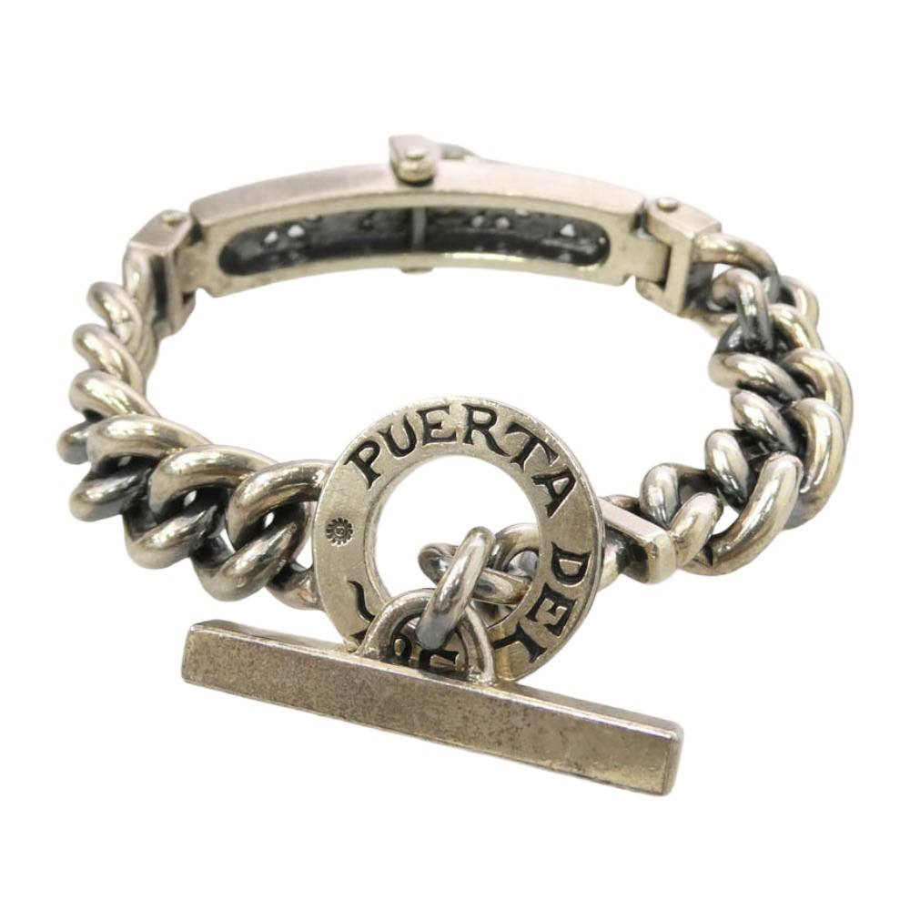 PUERTA DEL SOL プエルタデルソル IDプレート Tバー ブレスレット シルバー系【中古】