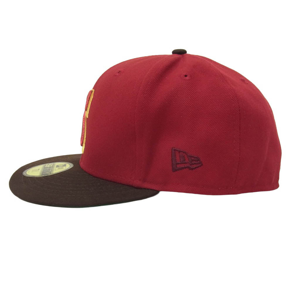 NEW ERA ニューエラ Seattle Mariners 59FIFTY 20th Anniversary シアトル マリナーズ アニバーサリー キャップ 帽子 エンジ系 7 3/4【中古】