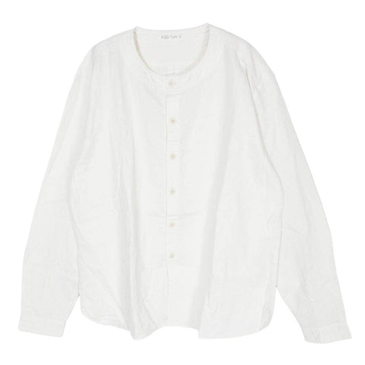 ORGUEIL オルゲイユ OR-5069A No Collar Shirt リネン混 ノーカラー バンドカラー 長袖 シャツ オフホワイト系 44【中古】
