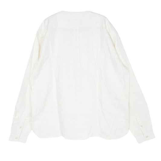 ORGUEIL オルゲイユ OR-5069A No Collar Shirt リネン混 ノーカラー バンドカラー 長袖 シャツ オフホワイト系 44【中古】