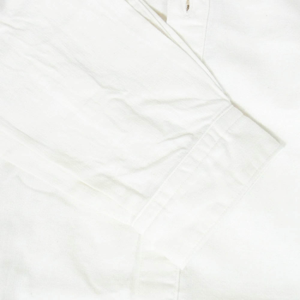 ORGUEIL オルゲイユ OR-5069A No Collar Shirt リネン混 ノーカラー バンドカラー 長袖 シャツ オフホワイト系 44【中古】
