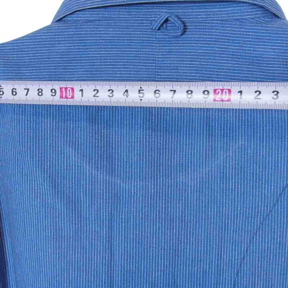 ORGUEIL オルゲイユ OR-5071B Windsor Collar Shirt ウィンザーカラー ストライプ 長袖 シャツ ブルー系 44【新古品】【未使用】【中古】