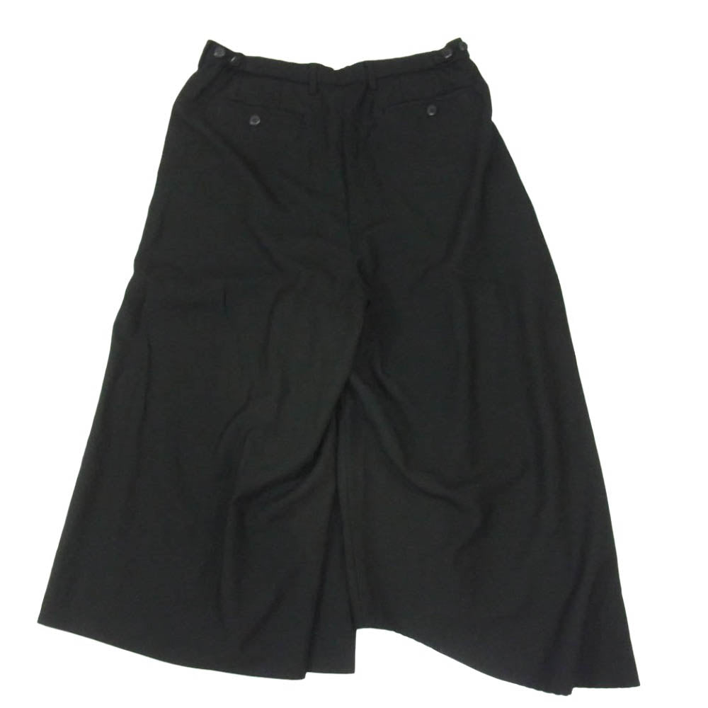 LAD MUSICIAN ラッドミュージシャン 2216-556 CROPPED PANTS クロップド ワイド 裾変形 ラップ パンツ ブラック系 46【中古】