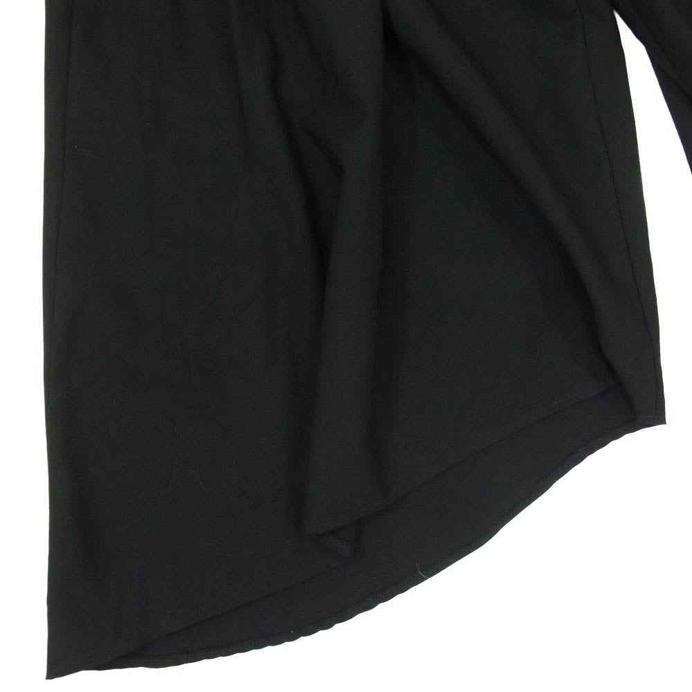 LAD MUSICIAN ラッドミュージシャン 2216-556 CROPPED PANTS クロップド ワイド 裾変形 ラップ パンツ ブラック系 46【中古】