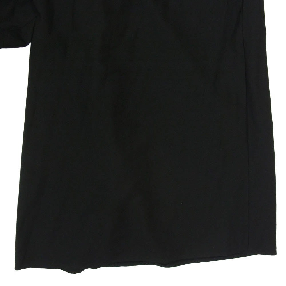 LAD MUSICIAN ラッドミュージシャン 2216-556 CROPPED PANTS クロップド ワイド 裾変形 ラップ パンツ ブラック系 46【中古】