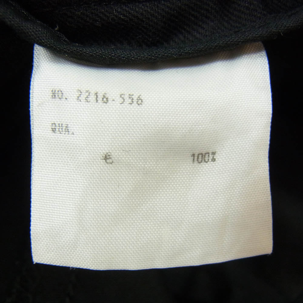 LAD MUSICIAN ラッドミュージシャン 2216-556 CROPPED PANTS クロップド ワイド 裾変形 ラップ パンツ ブラック系 46【中古】