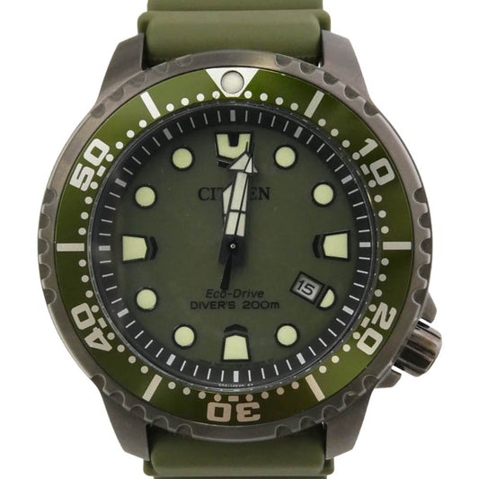 CITIZEN シチズン BN0157-11X PROMASTER MARINE プロマスター マリン エコドライブ ウォッチ 時計 グリーン系【中古】