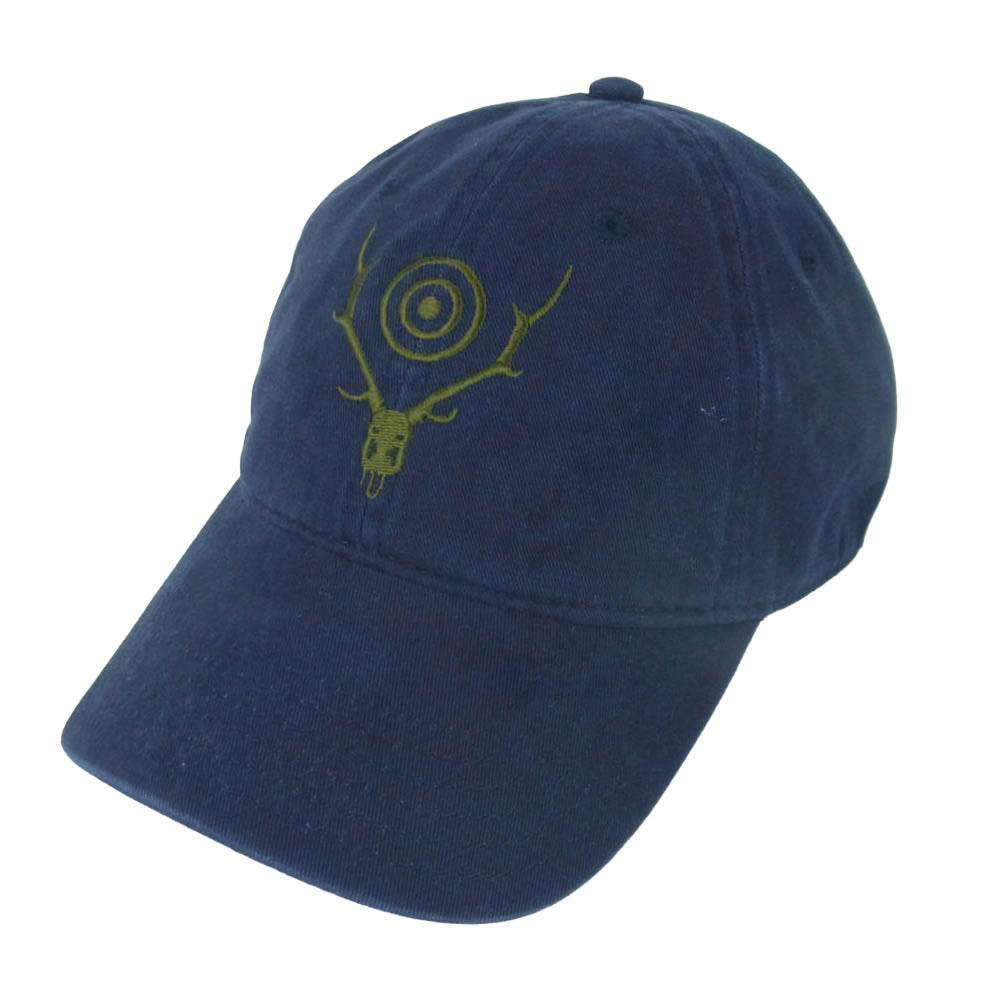 South2 West8 サウスツーウェストエイト Strap Back Cap ロゴ刺繍 6パネル キャップ 帽子 ネイビー系 サイズ表記なし【中古】