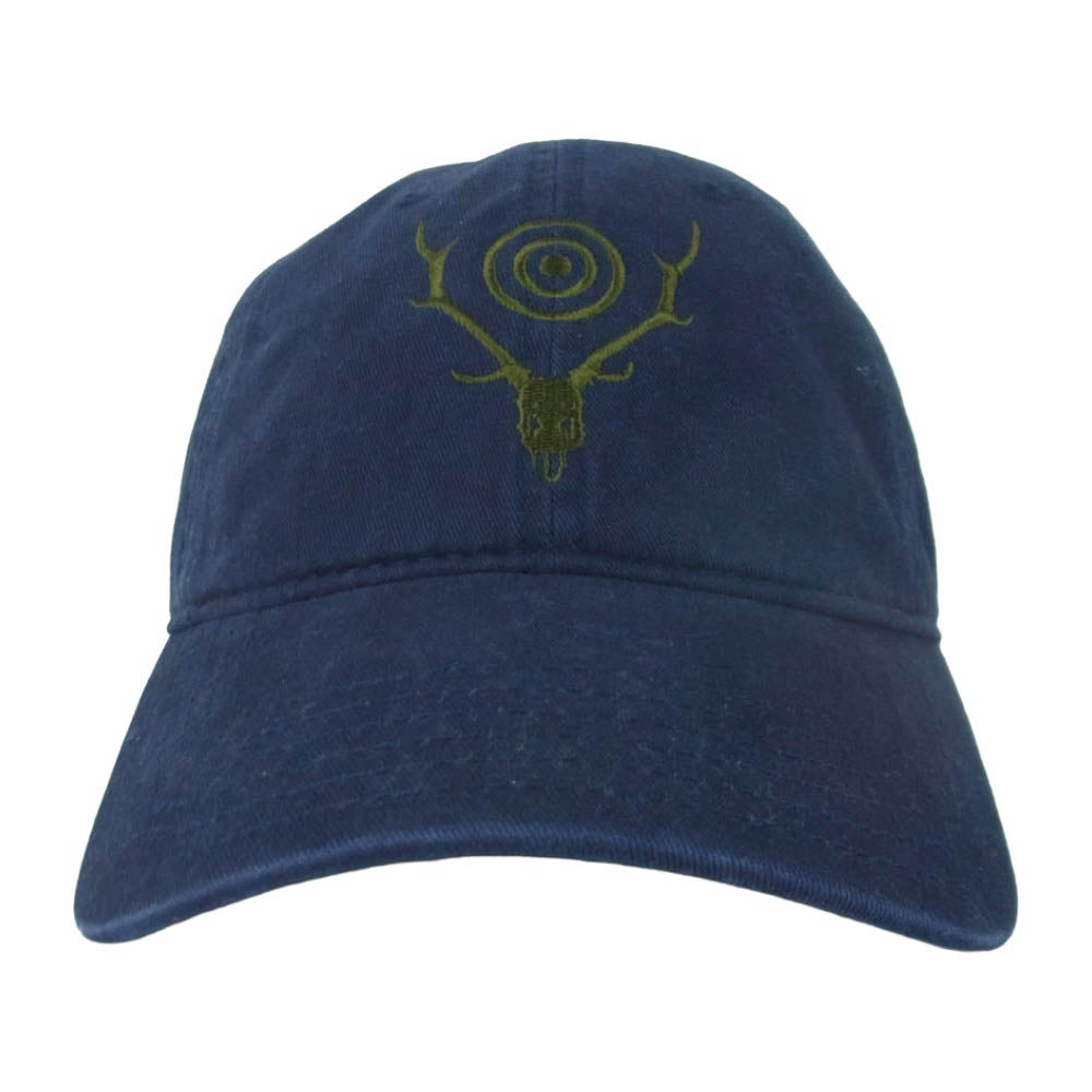 South2 West8 サウスツーウェストエイト Strap Back Cap ロゴ刺繍 6パネル キャップ 帽子 ネイビー系 サイズ表記なし【中古】