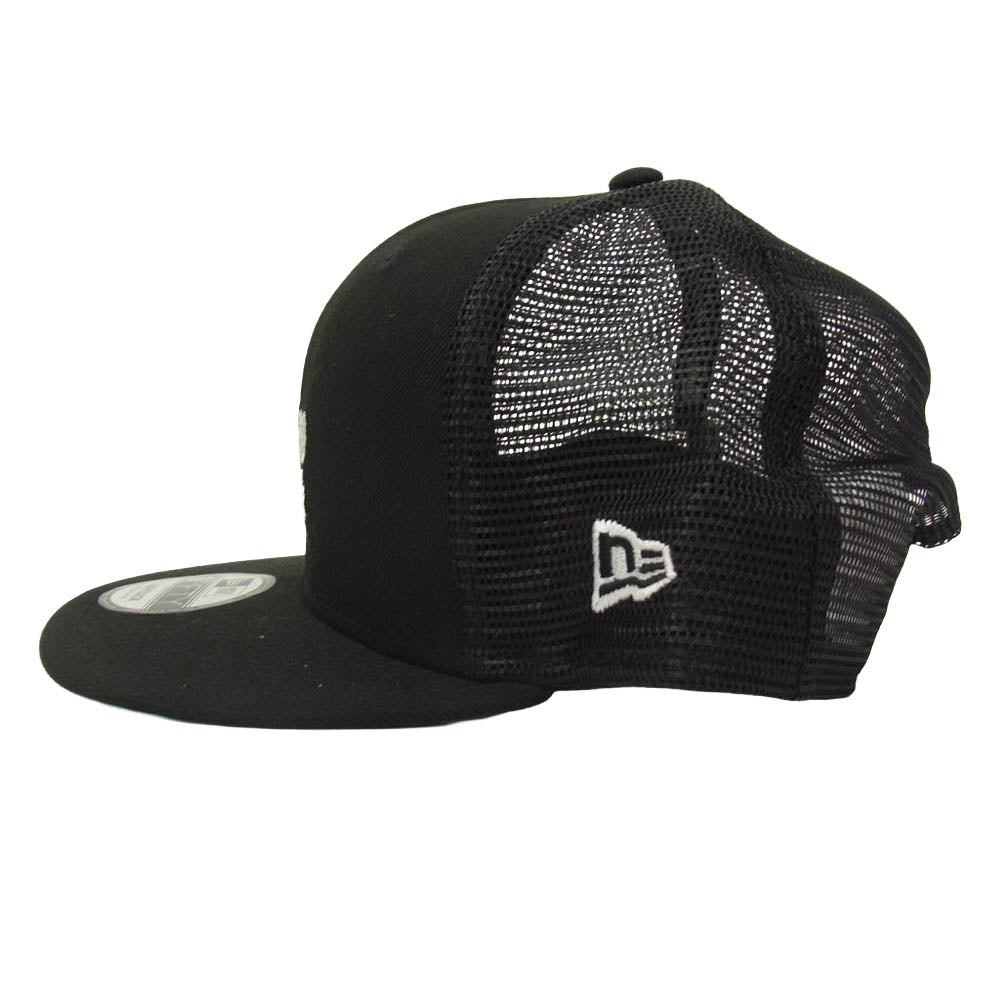 WACKO MARIA ワコマリア NEW ERA ニューエラ 26SS 26SS-WMA-CP04 × NEW ERA 59FIFTY TRUCKER CAP ロゴ刺繍 メッシュ キャップ 帽子 ブラック系 F【中古】