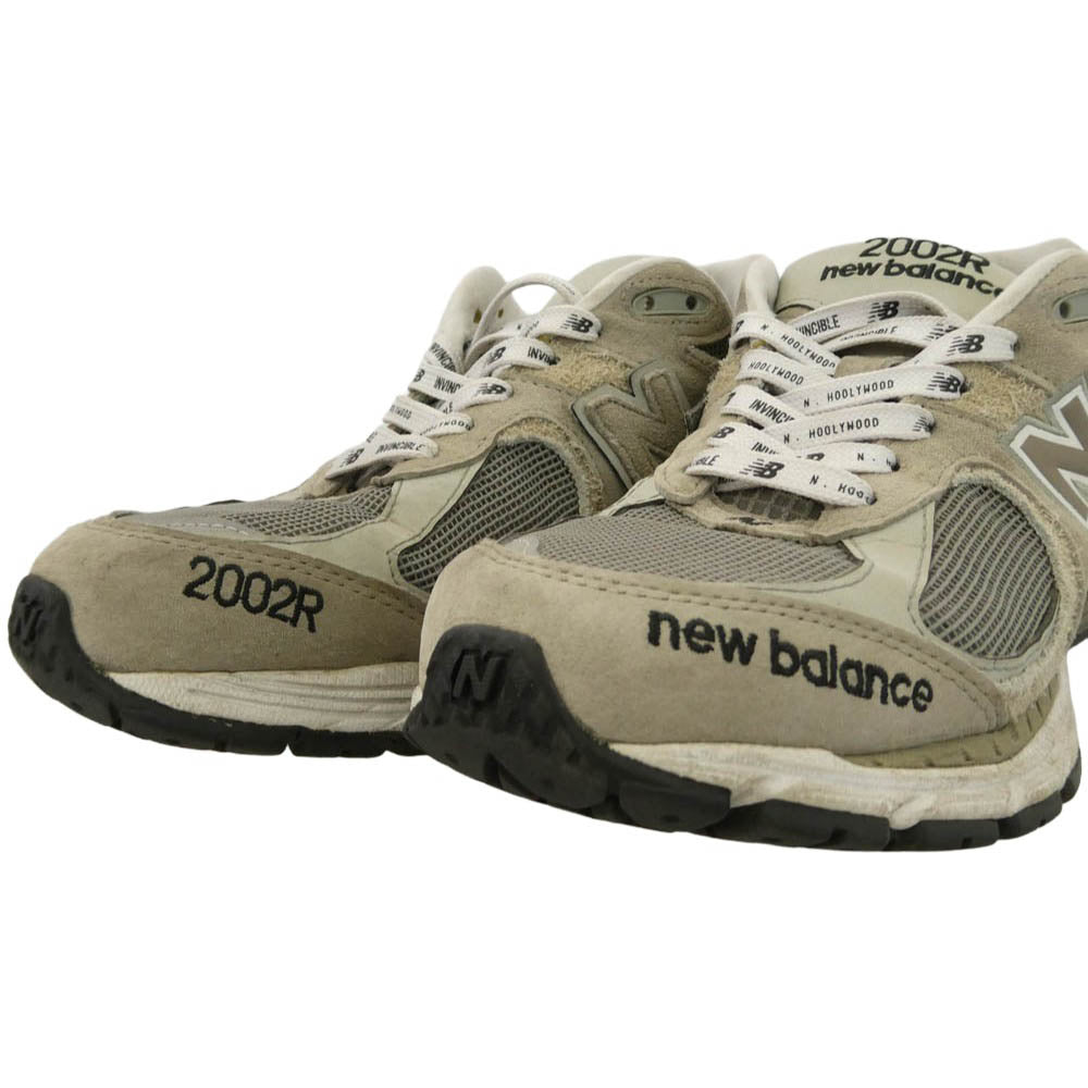 NEW BALANCE ニューバランス N.HOOLYWOOD エヌハリウッド ML2002RV x N.HOLLYWOOD エヌハリウッド × INVINCIBLE インビンシブル 2002R メッシュ スエード スニーカー グレー系 27cm【中古】