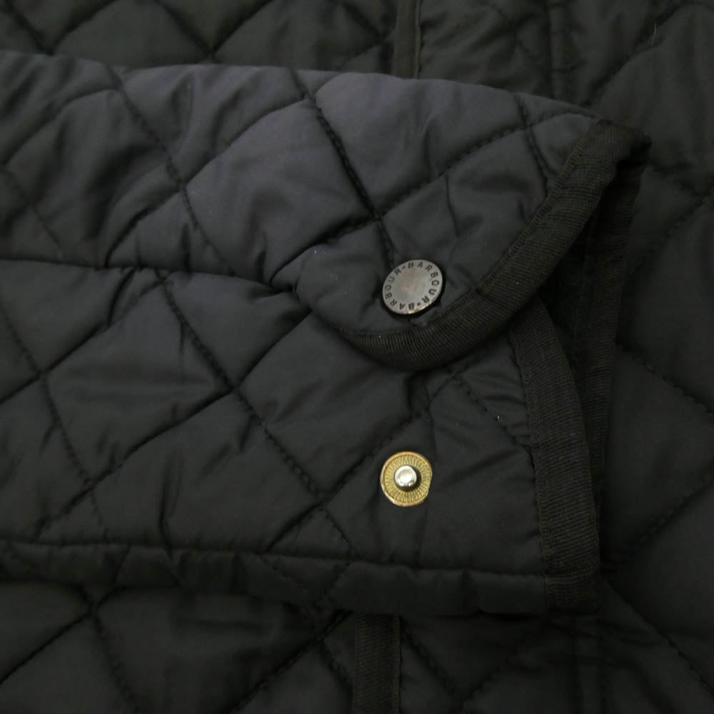 Barbour バブアー 英国製 裏地フリース キルティング ジャケット ブラック系【中古】