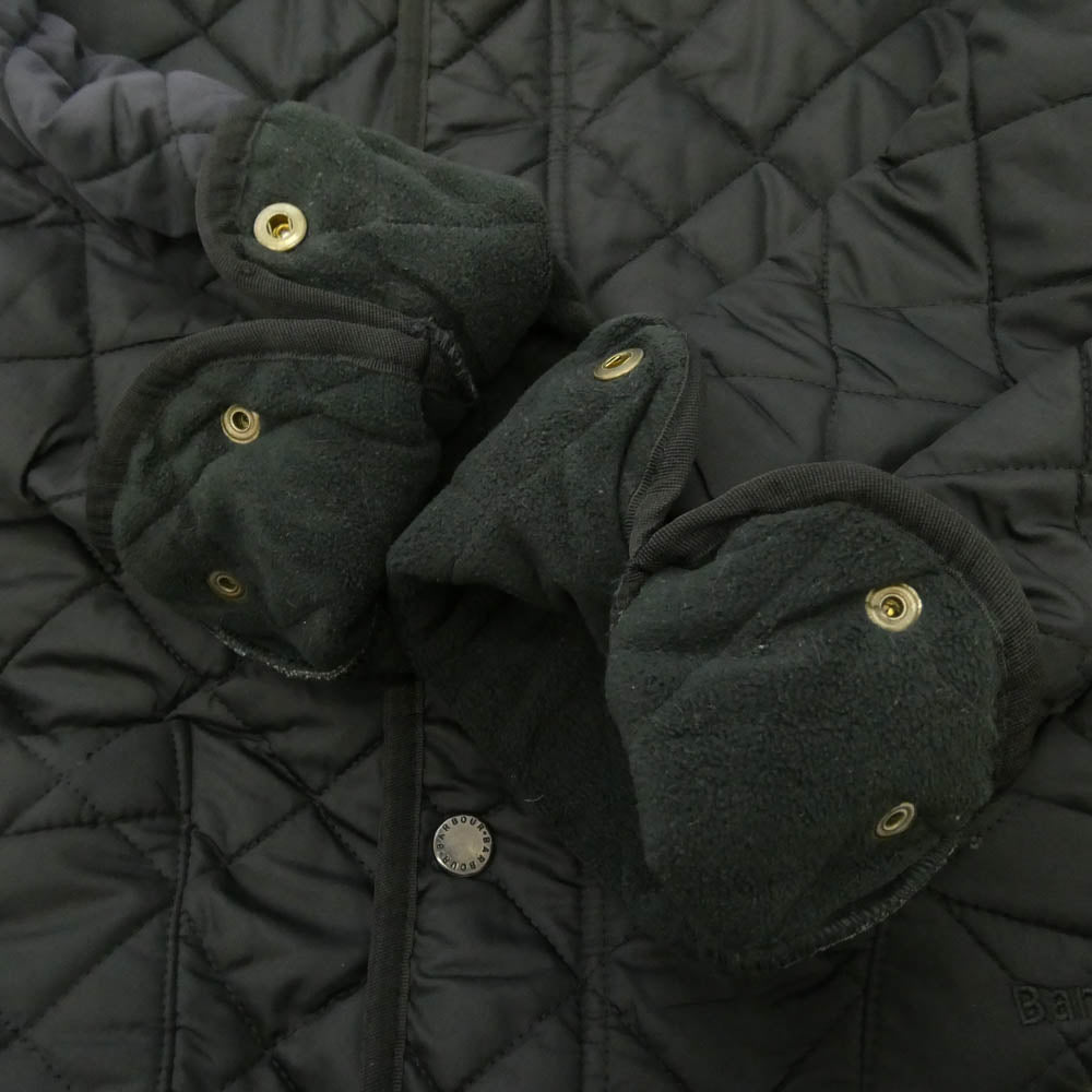 Barbour バブアー 英国製 裏地フリース キルティング ジャケット ブラック系【中古】
