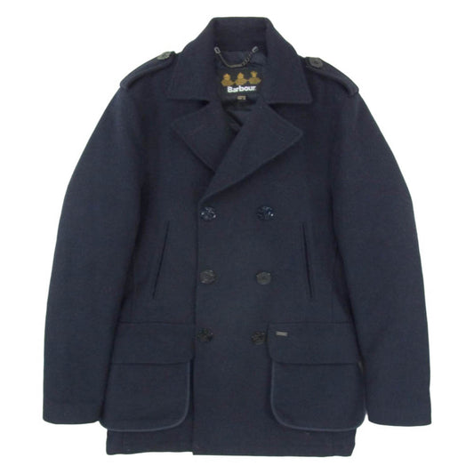 Barbour バブアー 15019 ウール エポレット付 Pコート ピーコート ネイビー系 38【中古】