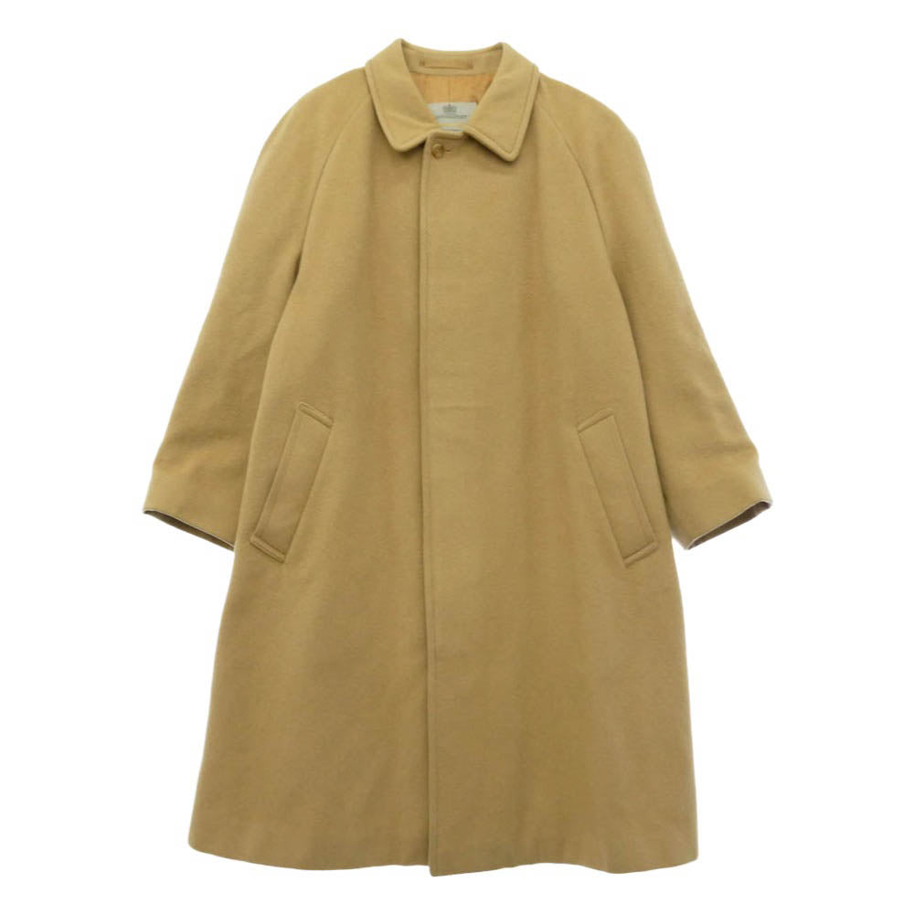 Aquascutum アクアスキュータム 英国製 比翼 ウール ロング コート ベージュ ライトブラウン系【中古】