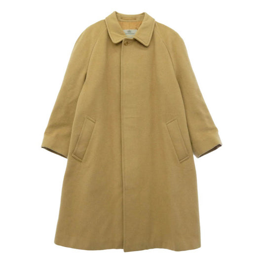 Aquascutum アクアスキュータム 英国製 比翼 ウール ロング コート ベージュ ライトブラウン系【中古】
