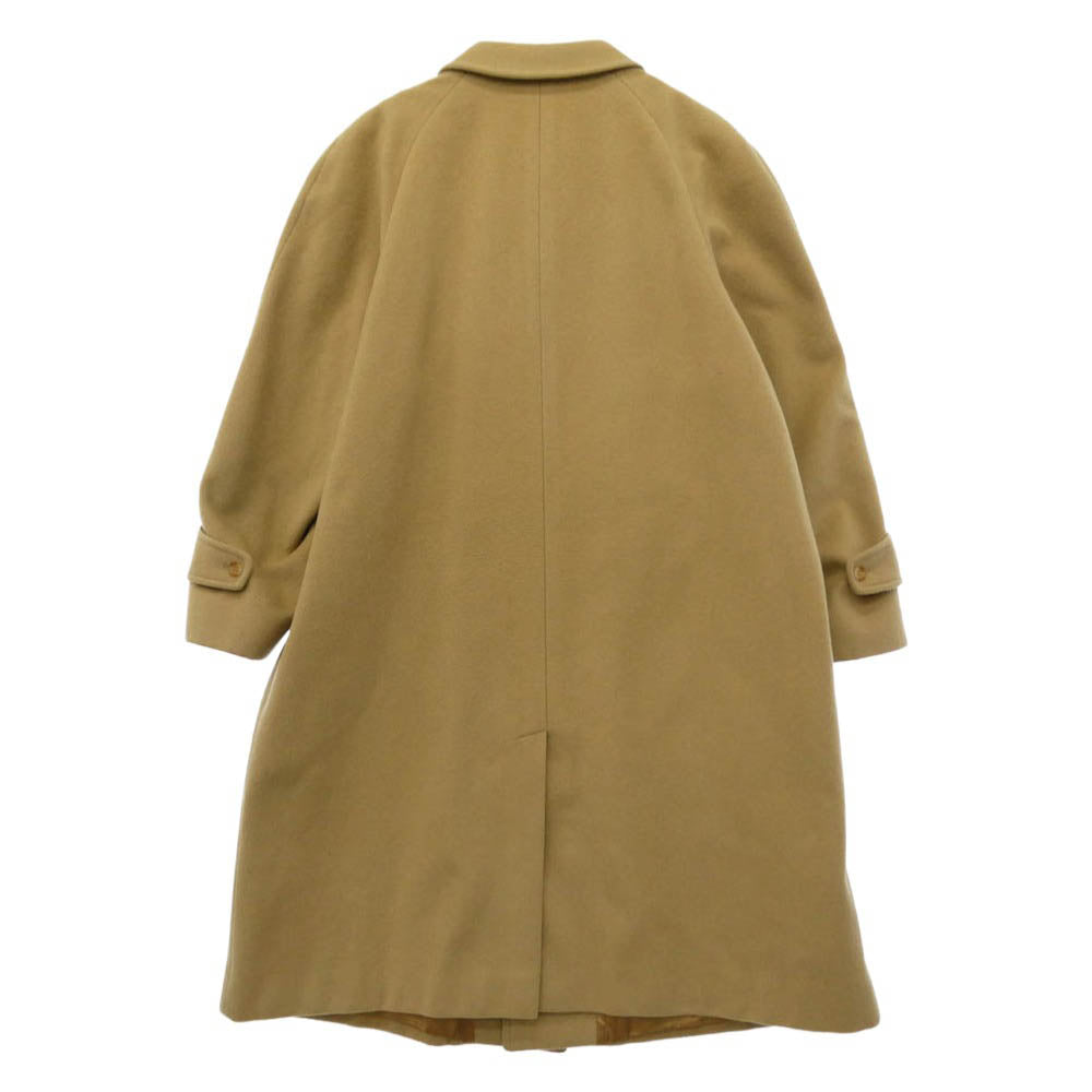 Aquascutum アクアスキュータム 英国製 比翼 ウール ロング コート ベージュ ライトブラウン系【中古】