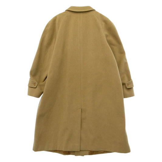 Aquascutum アクアスキュータム 英国製 比翼 ウール ロング コート ベージュ ライトブラウン系【中古】