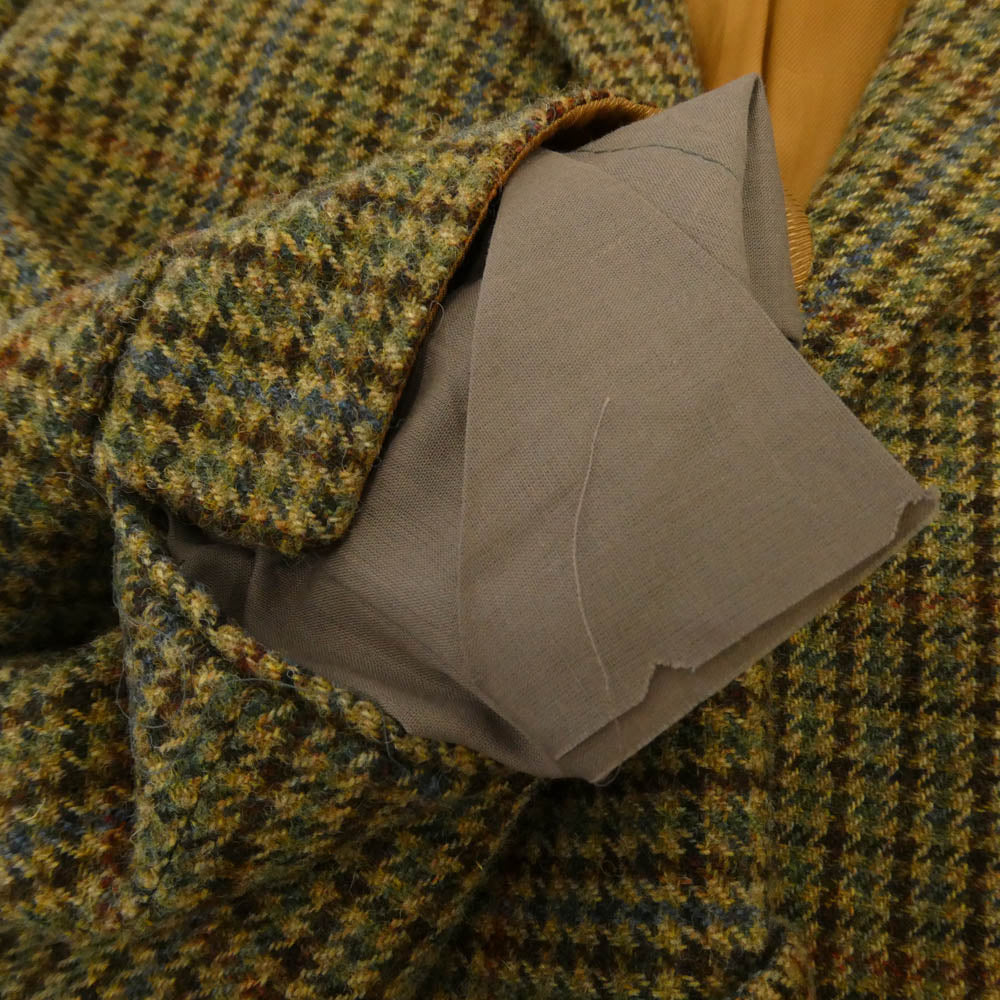 Barbour バブアー エルボーパッチ ガンクラブ チェック ツイード 2B テーラード ジャケット ブラウン系 27【中古】