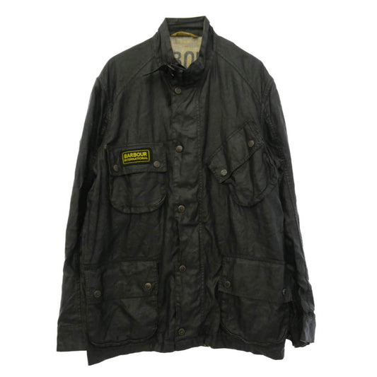 Barbour バブアー T539 DURALINEN INTERNATIONAL JACKET コーティング インターナショナル リネン ジャケット ブラック系 L【中古】