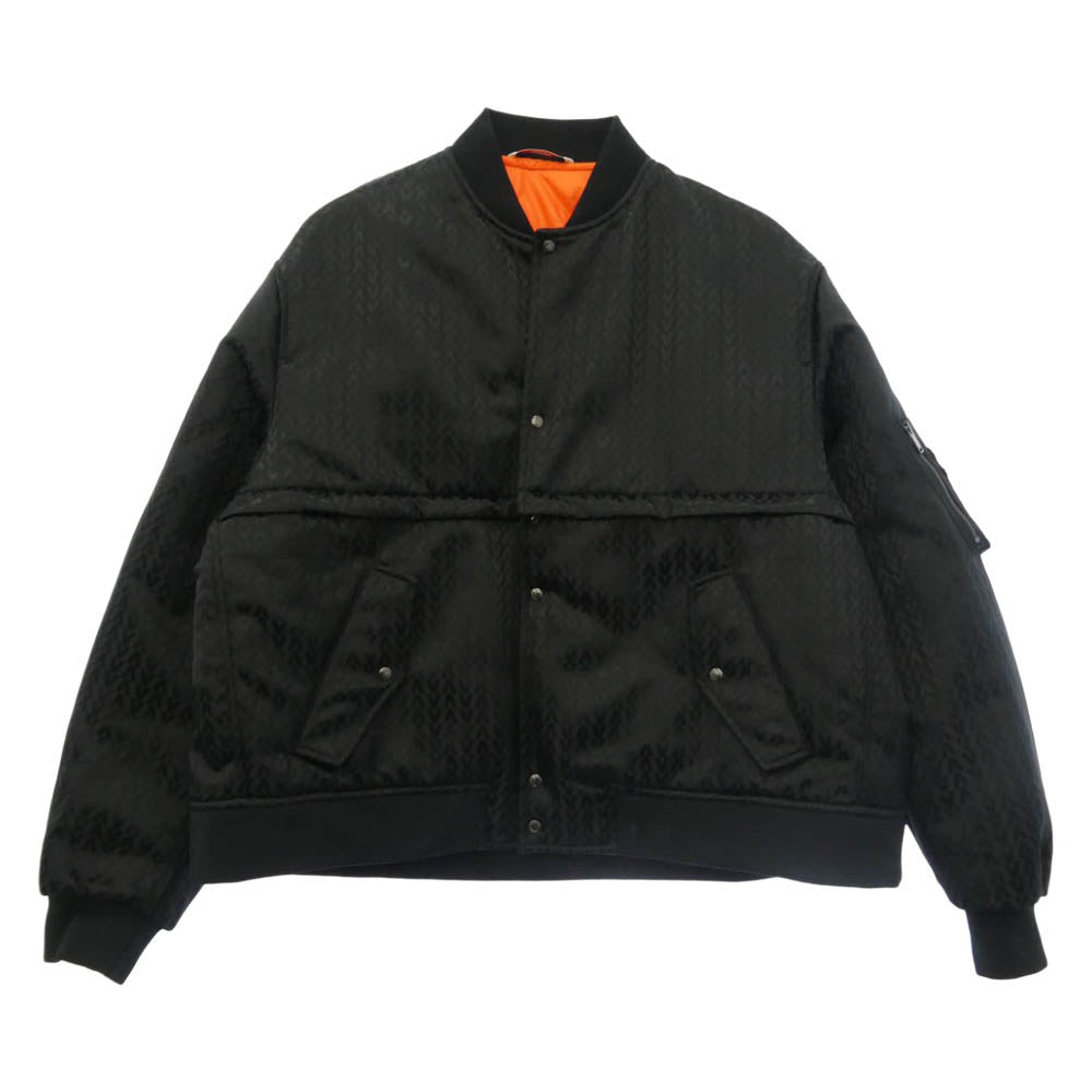VALENTINO ヴァレンティノ 21AW 3V5CIH807HF Vロゴモノグラム ボンバージャケット ブルゾン ブラック系 50【中古】