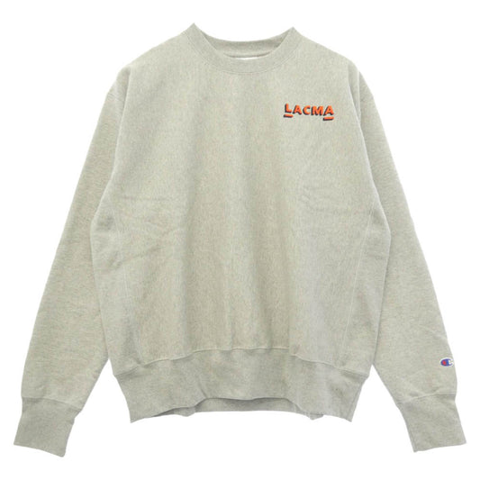 Champion チャンピオン LACMA Hand-Painted Sign Reverse Weave Sweatshirt 美術館 リバースウィーブ クルー スウェット グレー系 3XL【新古品】【未使用】【中古】