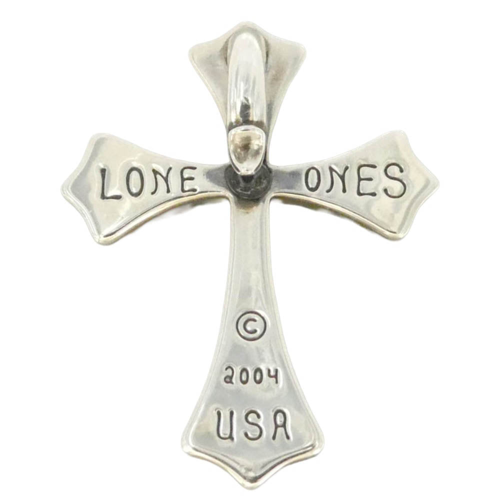 LONE ONES ロンワンズ Spread Eagle Cross LARGE スプレッド イーグル クロス ラージ Lサイズ ペンダントトップ シルバー系【美品】【中古】
