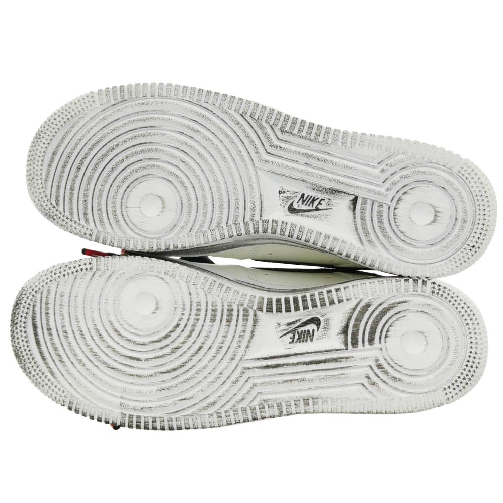 NIKE ナイキ DD3223-100 【フェイクバスターズ鑑定済】 PEACEMINUSONE Air Force 1 Low Para noise White Black G-DRAGON ピースマイナスワン エアフォース1 ロー パラノイズ ホワイト ブラック ジードラゴン ローカットスニーカー ホワイト系 27.5cm【美品】【中古】