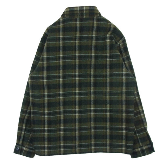 SUGAR CANE シュガーケーン SC12644 東洋エンタープライズ WOOL PLAID ZIP JACKET ウール プレイド ジップ ジャケット ブルゾン モスグリーン系 40【中古】