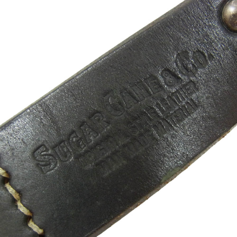 SUGAR CANE シュガーケーン レザー スタッズ ベルト ブラック系 36【中古】
