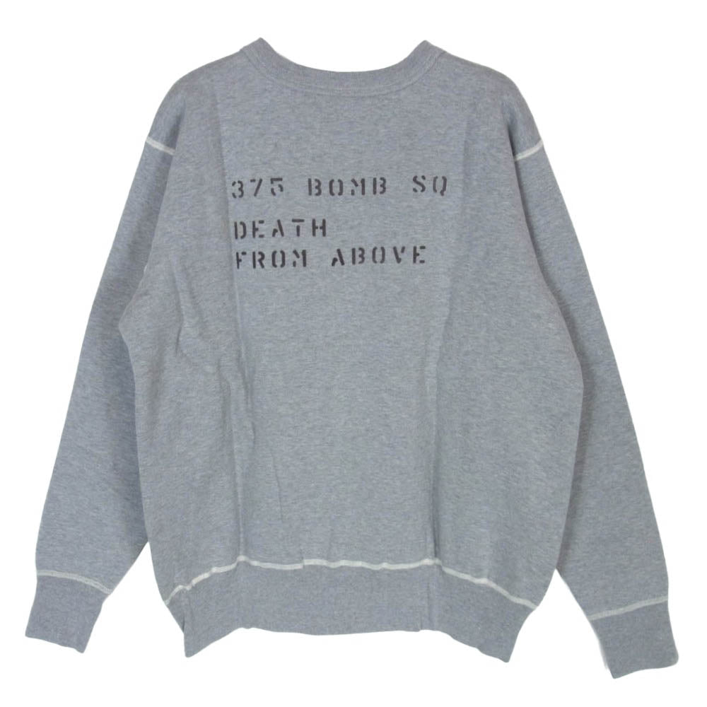 Buzz Rickson's バズリクソンズ BR65179 375th BOMB SQ スカル 裏起毛 スウェット トレーナー グレー系 113HGRY XL【極上美品】【中古】