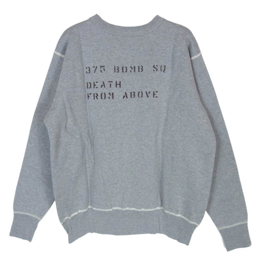Buzz Rickson's バズリクソンズ BR65179 375th BOMB SQ スカル 裏起毛 スウェット トレーナー グレー系 113HGRY XL【極上美品】【中古】