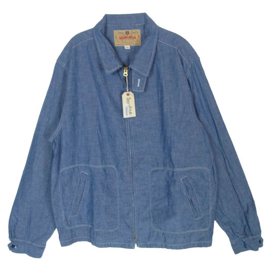 SUGAR CANE シュガーケーン SC14357 5oz. CHAMBRAY COTTON SPORTS JACKET 5オンス シャンブレー コットン スポーツ ジャケット インディゴブルー系 42【極上美品】【中古】