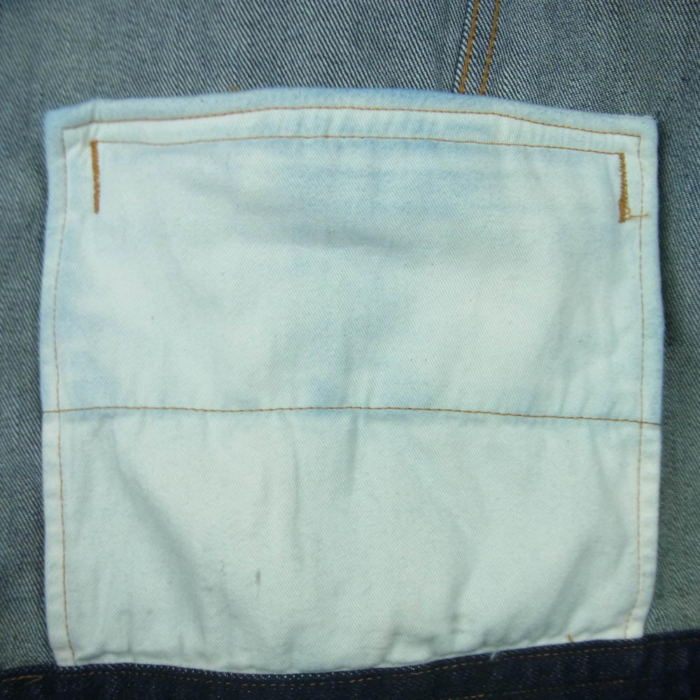 KOJIMA GENES 児島ジーンズ 13oz ストレッチ デニム シングル ライダース ジャケット インディゴブルー系 XXL【中古】