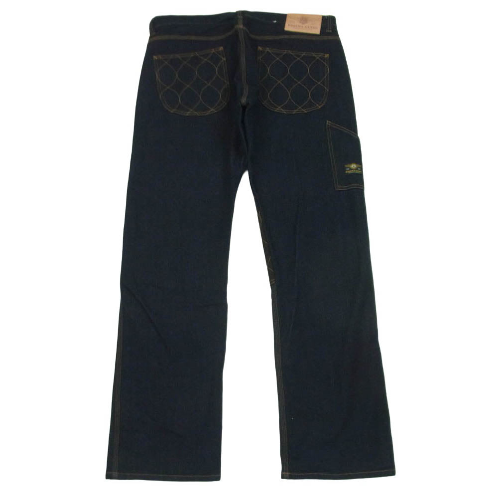 KOJIMA GENES 児島ジーンズ 13oz ケブラーストレッチ ダブルニー シェルステッチ デニム パンツ インディゴブルー系 38【中古】