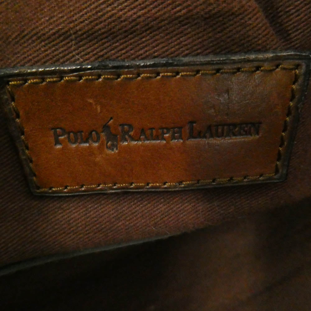 POLO RALPH LAUREN ポロ・ラルフローレン レザー ボストンバッグ ダッフル バッグ ブラウン系 ブラウン系【中古】