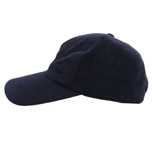 GOODENOUGH グッドイナフ 90's Archive GE WOOL CAP GE アーカイブ フェルト ワッペン ウール キャップ 長ツバ ネイビー系【中古】