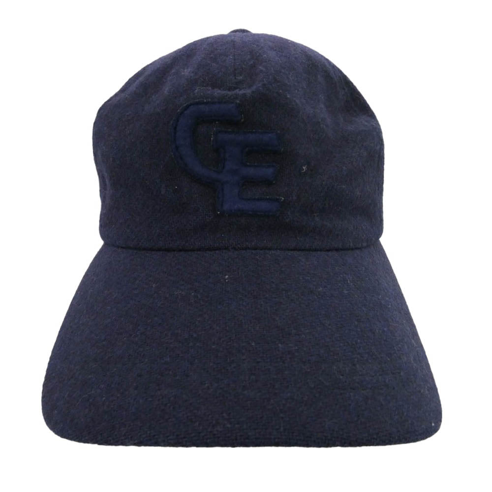 GOODENOUGH グッドイナフ 90's Archive GE WOOL CAP GE アーカイブ フェルト ワッペン ウール キャップ 長ツバ ネイビー系【中古】