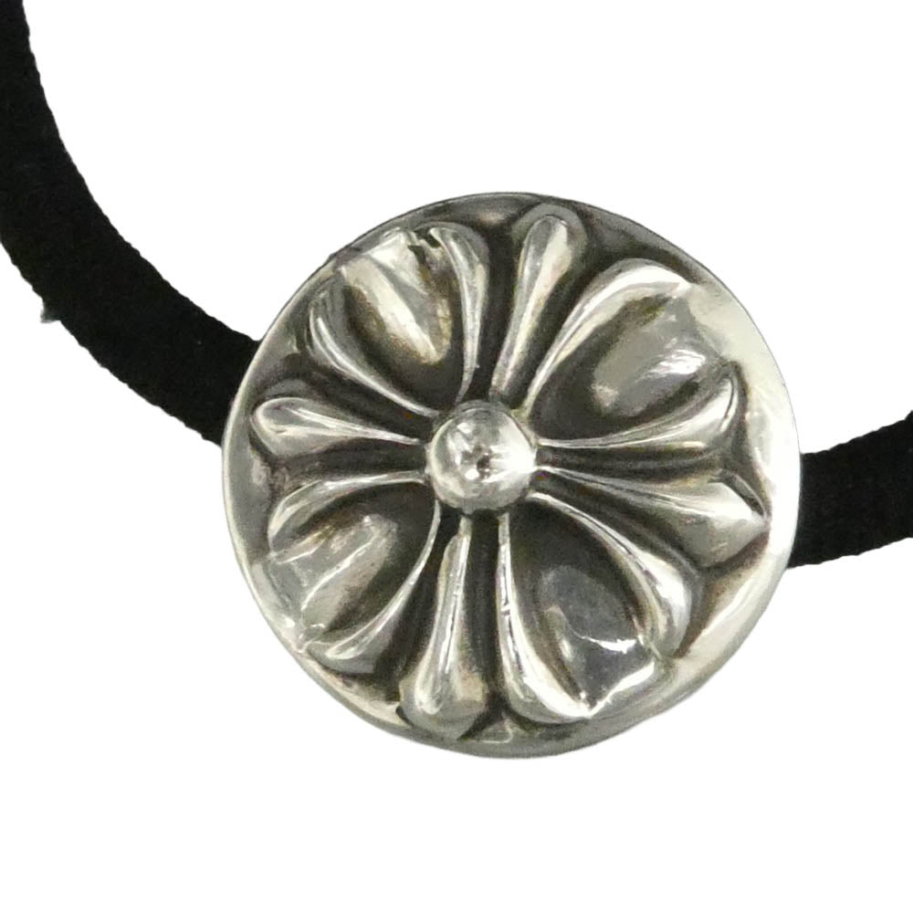 CHROME HEARTS クロムハーツ（原本無） HAIRBAND クロスボールボタン ヘアゴム コンチョ シルバー系【中古】
