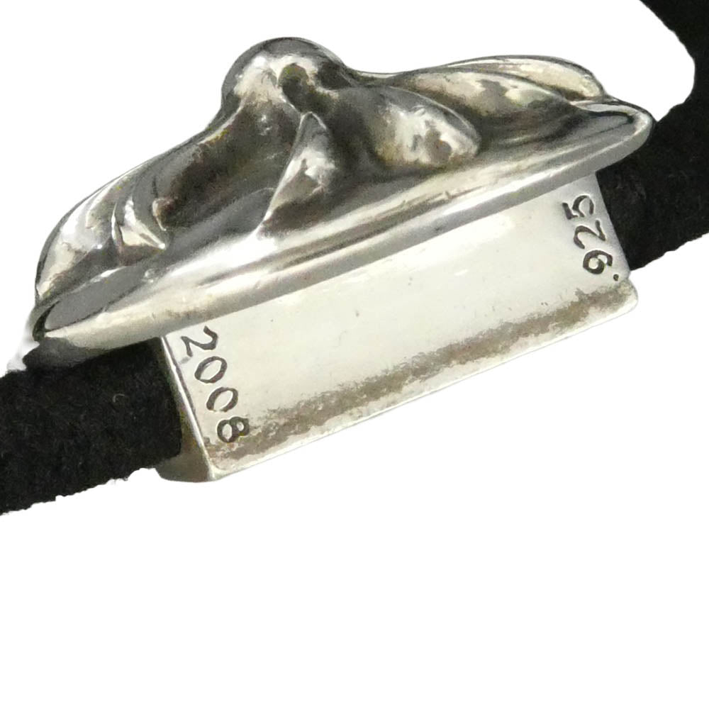 CHROME HEARTS クロムハーツ（原本無） HAIRBAND クロスボールボタン ヘアゴム コンチョ シルバー系【中古】