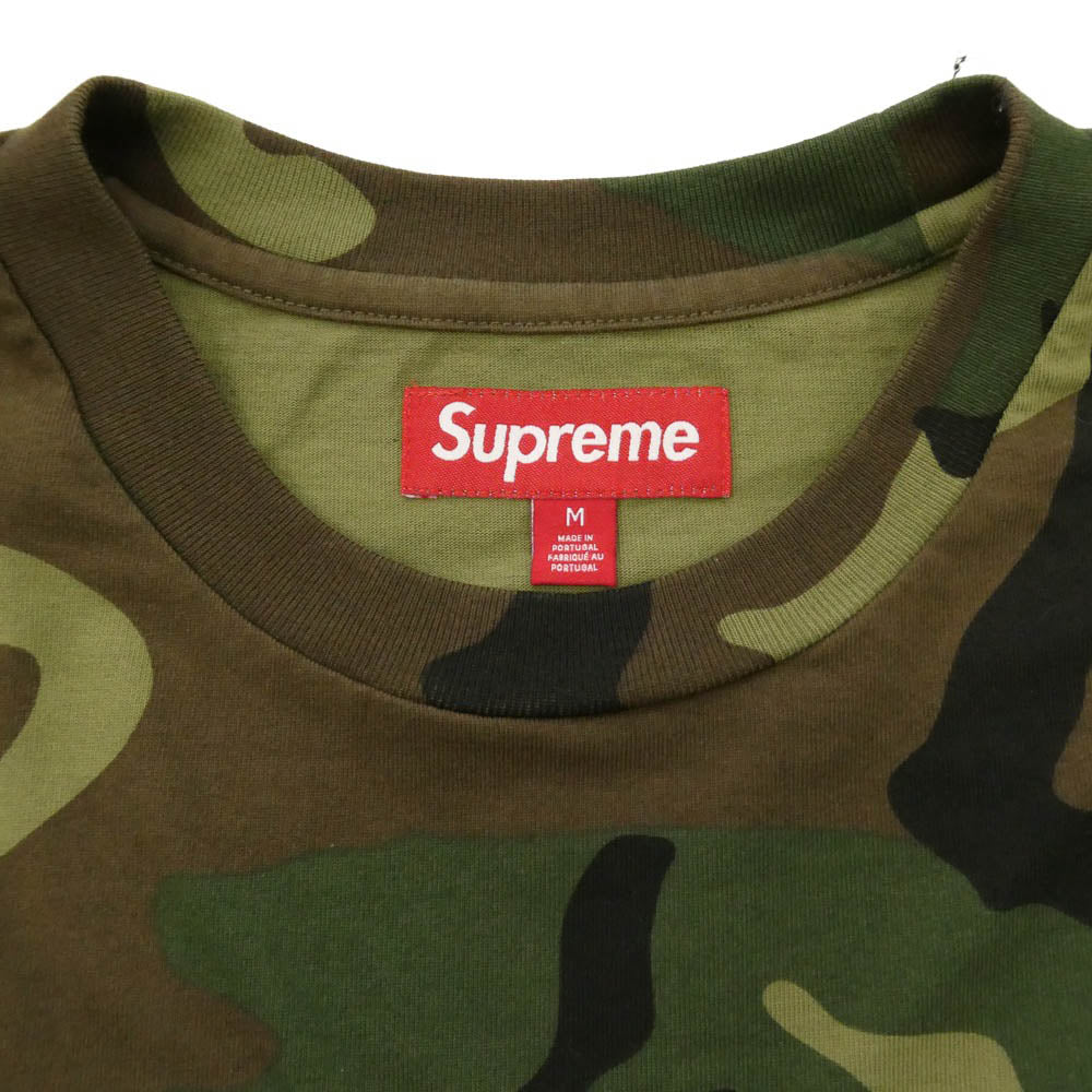 Supreme シュプリーム 25SS small box tee camo スモールボックスロゴ カモ 半袖 Tシャツ カーキ系 M【中古】