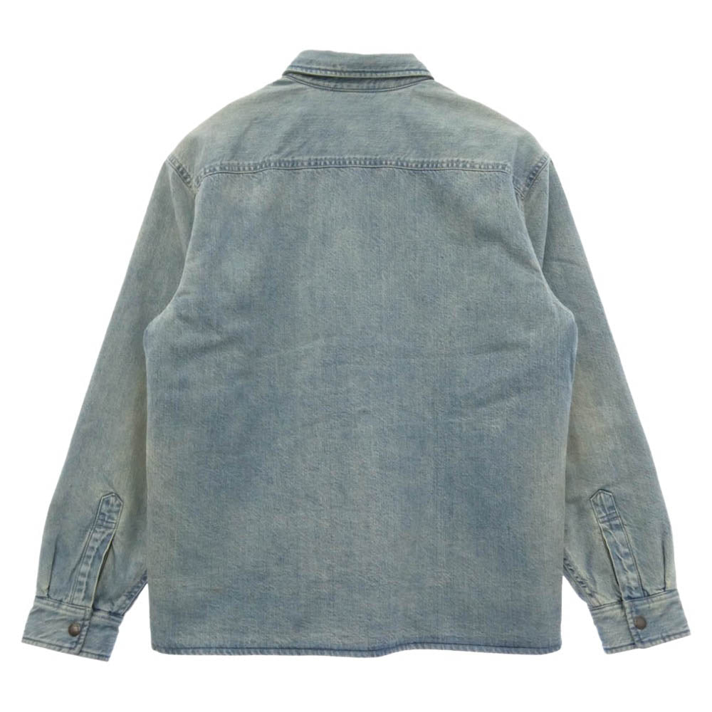 Supreme シュプリーム 26SS Quilted Lined Denim Snap Shirt キルテッド ラインド デニムスナップシャツ キルティング デニム ジャケット ライトブルー系 S【中古】