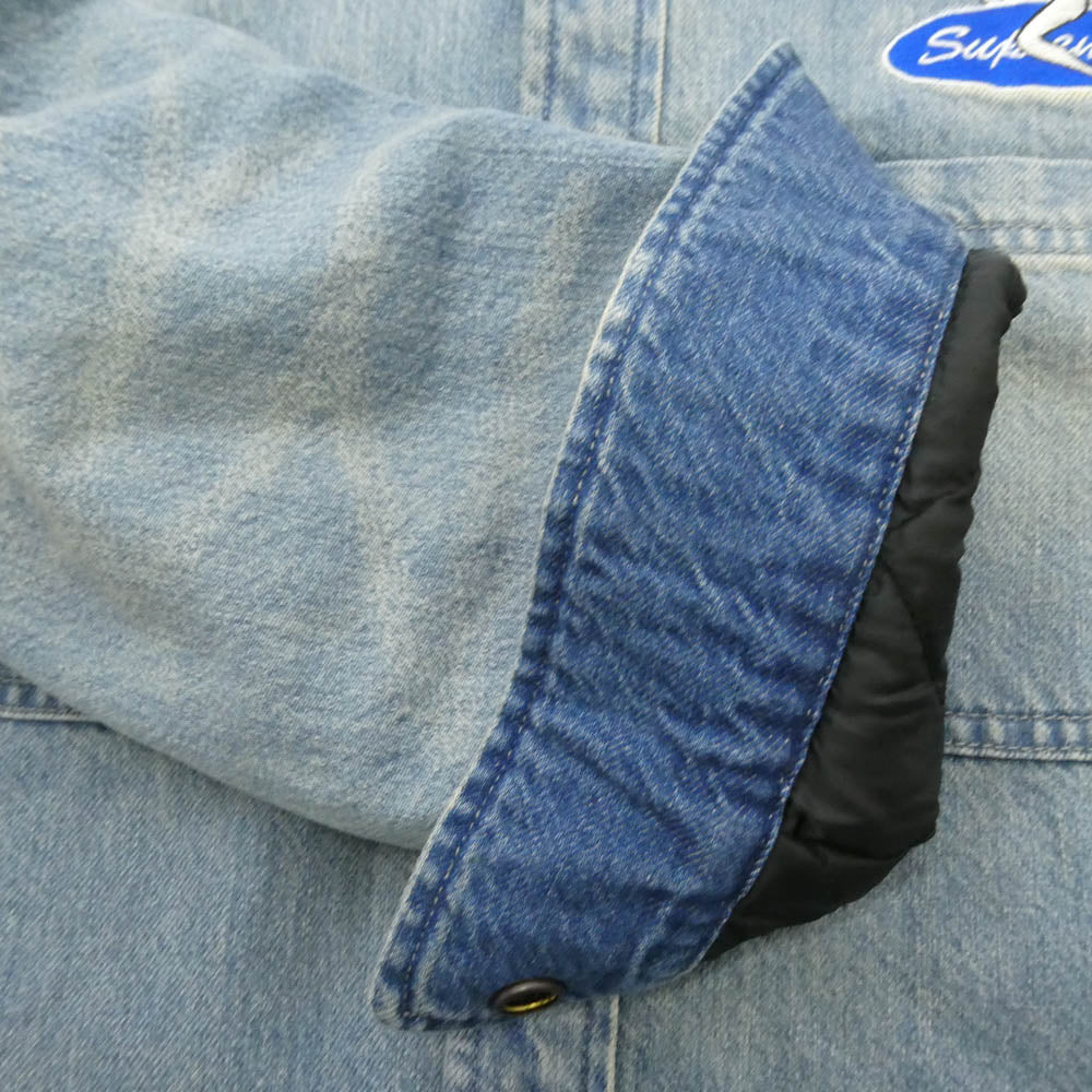 Supreme シュプリーム 26SS Quilted Lined Denim Snap Shirt キルテッド ラインド デニムスナップシャツ キルティング デニム ジャケット ライトブルー系 S【中古】