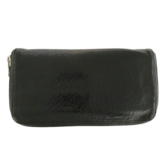 CHROME HEARTS クロムハーツ（原本無） REC F ZIP PLANE プレーン ジップ レザーウォレット ブラック系【中古】