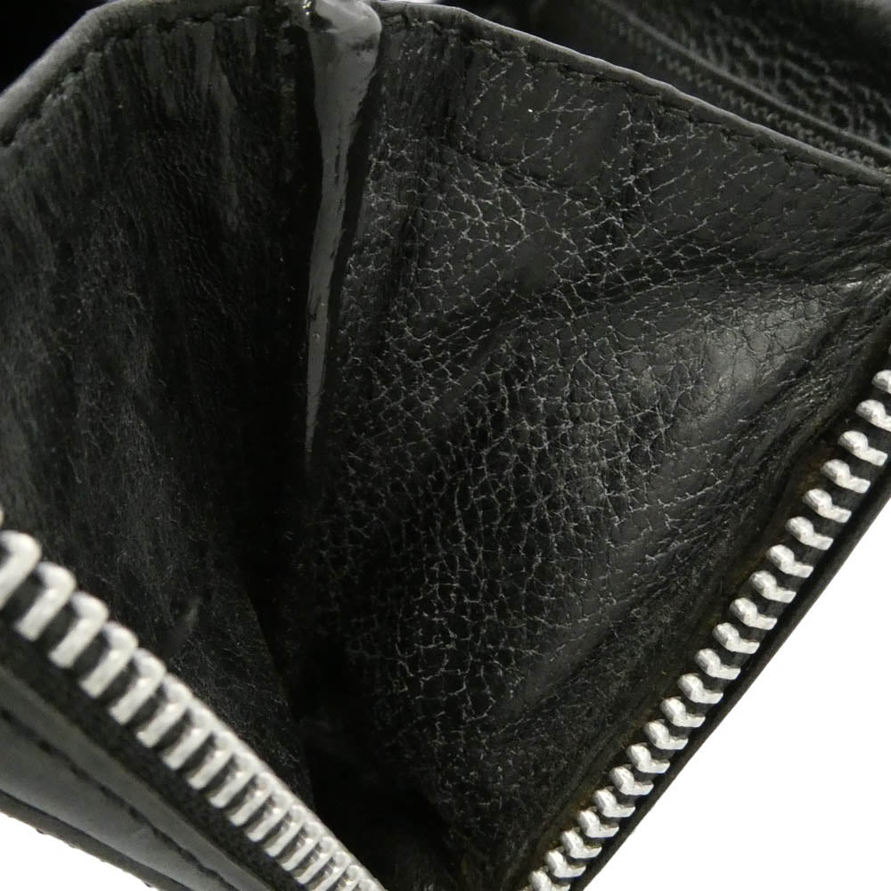 CHROME HEARTS クロムハーツ（原本無） REC F ZIP PLANE プレーン ジップ レザーウォレット ブラック系【中古】