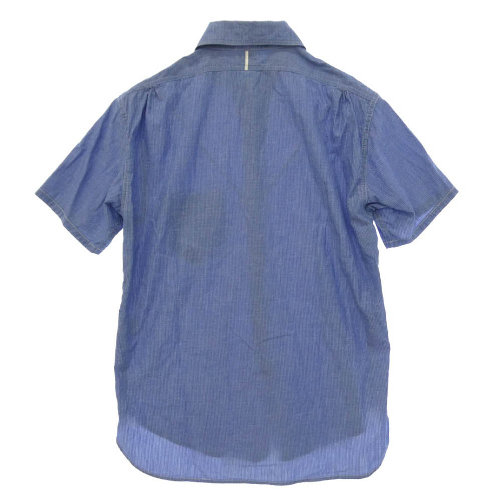 オールドジョー 13SS 13S/S-SCS コットン ストライプ 半袖 シャツ ブルー系 15 1/2【中古】