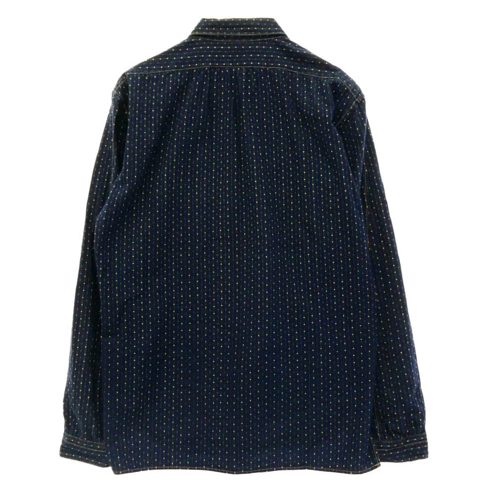 オールドジョー 12SS 12S/S-CCS コットン ドット ストライプ 長袖 シャツ ブルー系 38【中古】