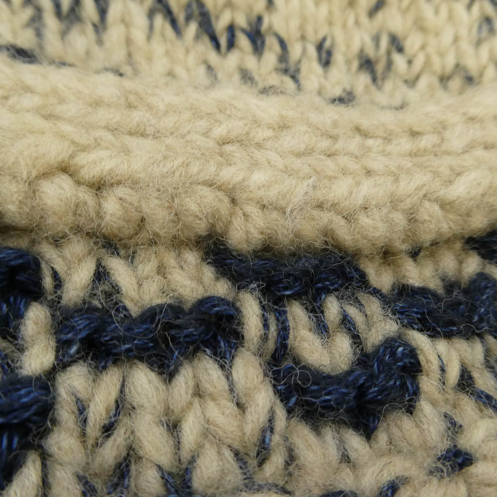 オールドジョー 14AW 14A/W-CCS INDIGO SLUB YARN COWCHAIN SWEATER セーター ニット ジップ ジャケット ベージュ系 36【中古】