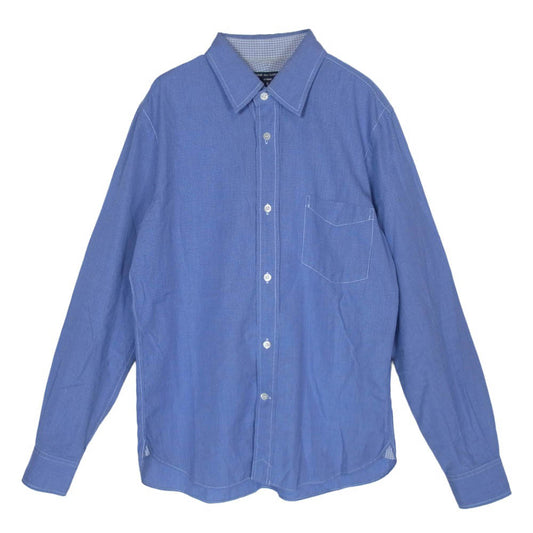 COMME des GARCONS HOMME コムデギャルソンオム 12AW HJ-B007 チェック 綿ブロード 長袖 シャツ ライトブルー系 S【中古】